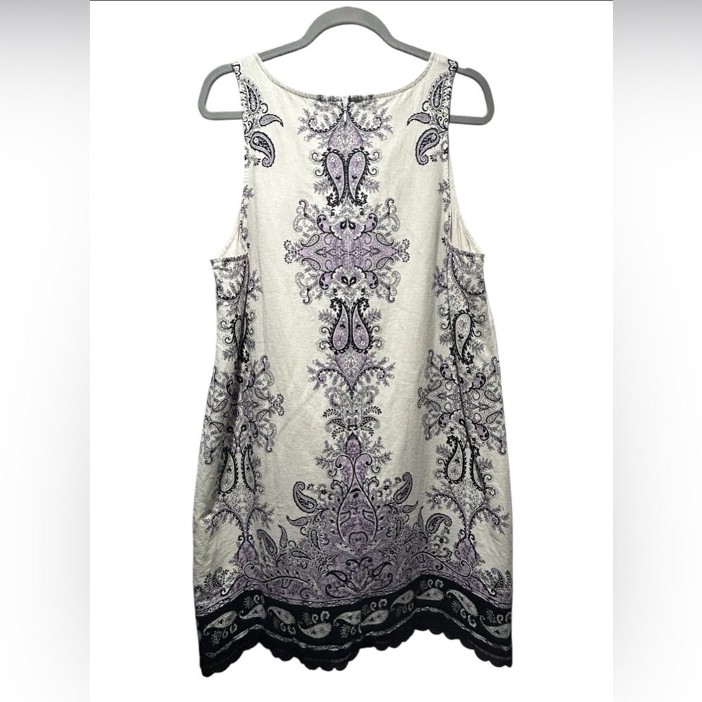 Loft purple paisley dress size 12 NWT